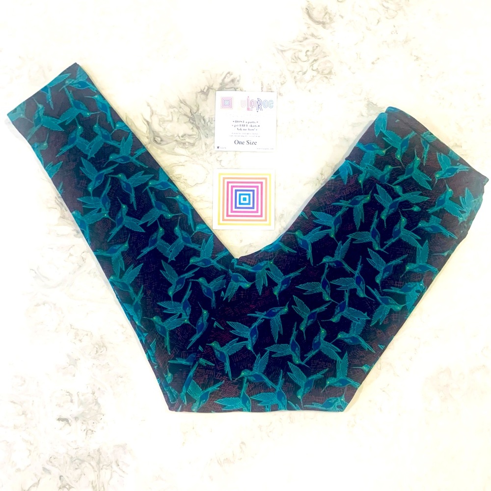 New Lularoe Butter Soft Leggings - Hummingbird OS